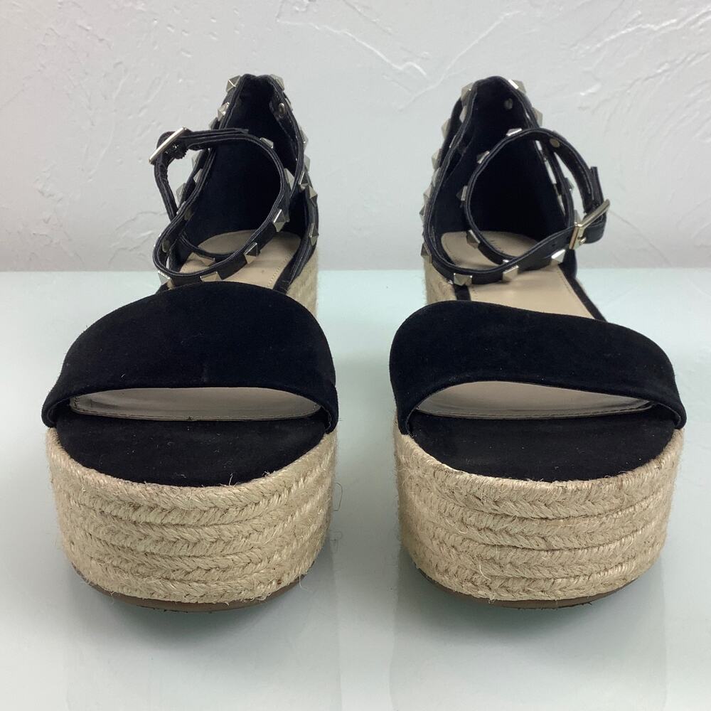 Marc Fisher Jazlyn Studs black suede open toe Espandrille Sandals Size 8.5M EU - Picture 4 of 10